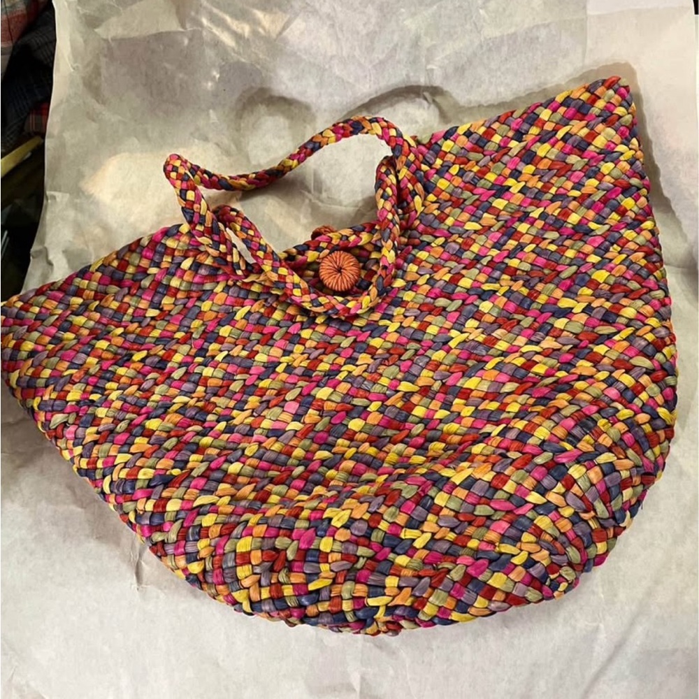 San Diego Hat Company Colorful Woven Tote